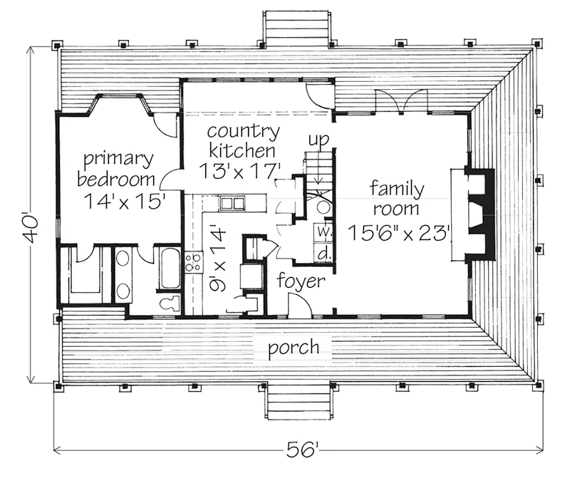 Vernacular Cottage Main Floor