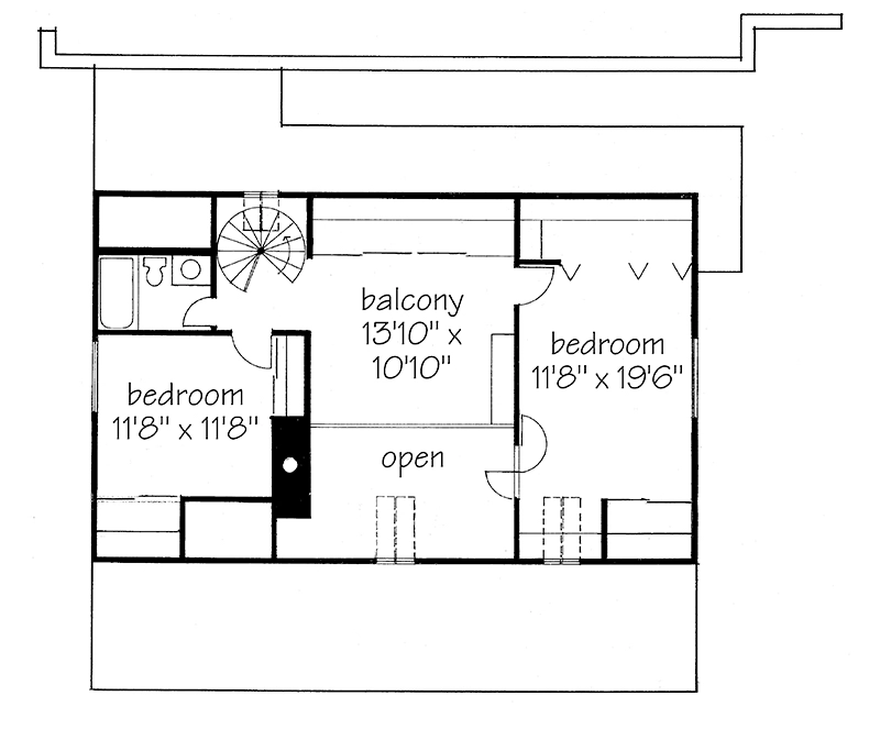 Contemporary Cottage Upper Floor