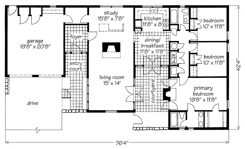 Courtyard House Main Floor