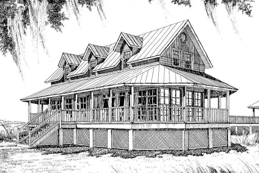 Coastal Cottage Front Rendering