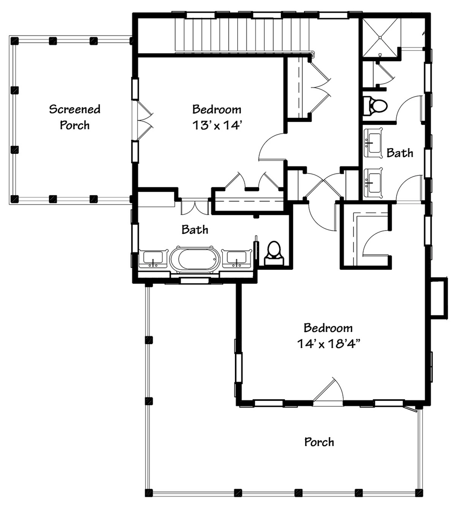 Couples Cottage Upper Floor