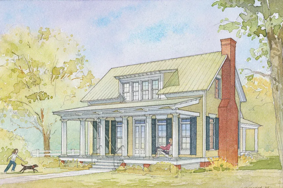 Lowcountry Cottage Color Rendering Front