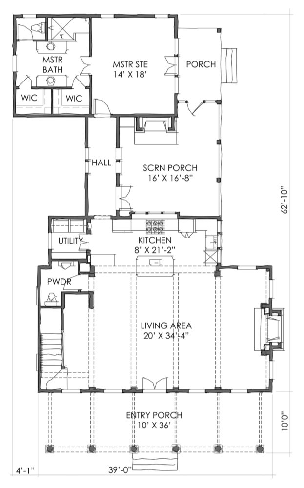 Lowcountry Cottage Main Floor