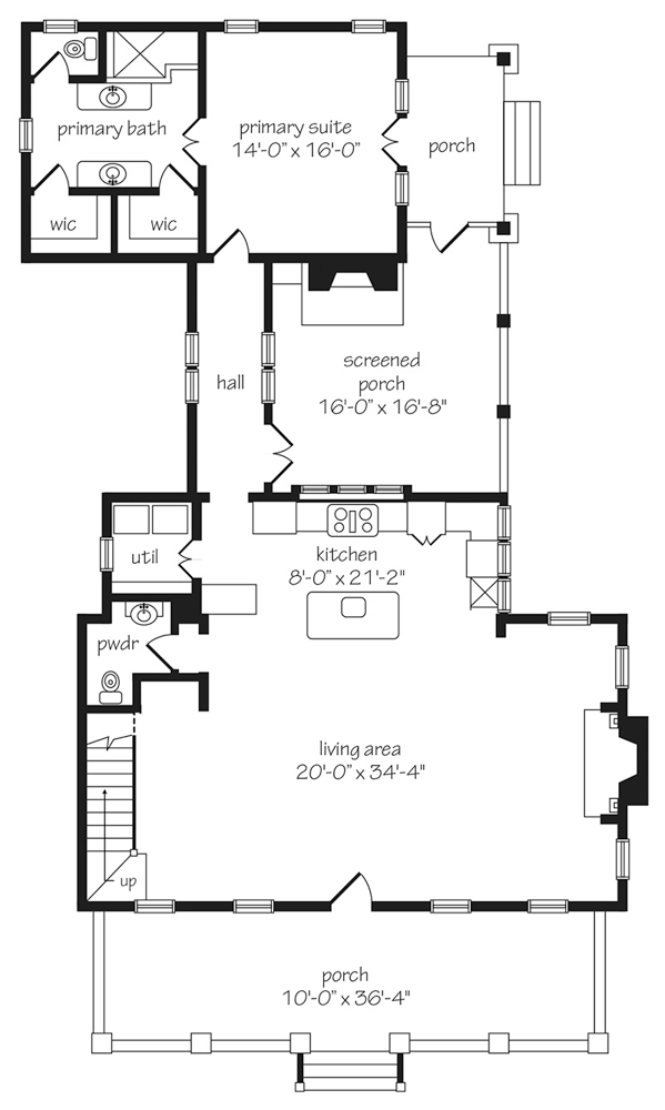 Lowcountry Cottage Main Floor