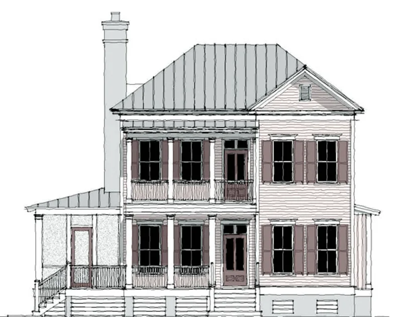 Bradley House Color Rendering Front