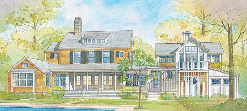 2005 Cottage Living Idea Home Color Rendering Rear