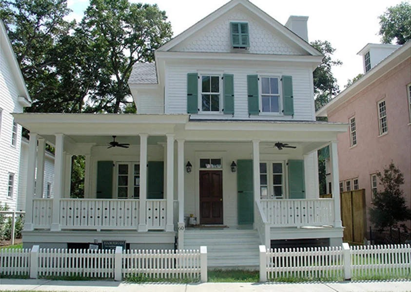 McConnell Place Photo Front, Green Shutters