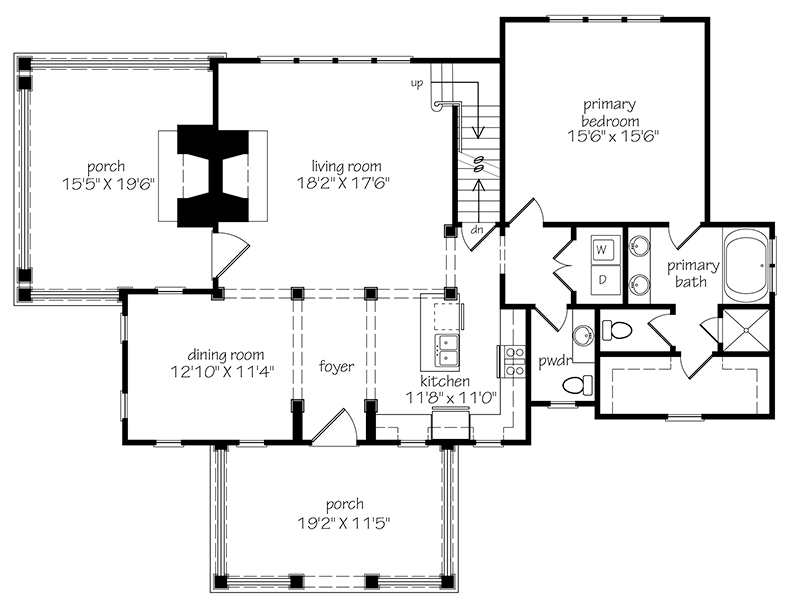 Piedmont Cottage Main Floor