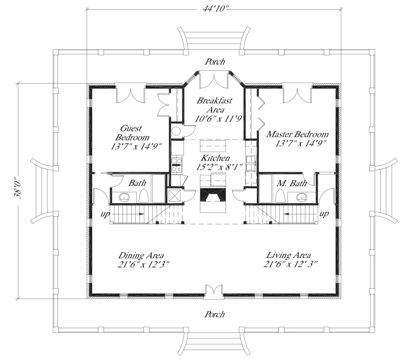 Georgian-Style Cottage Main Floor