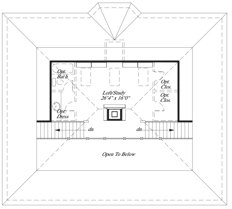 Georgian-Style Cottage Upper Floor
