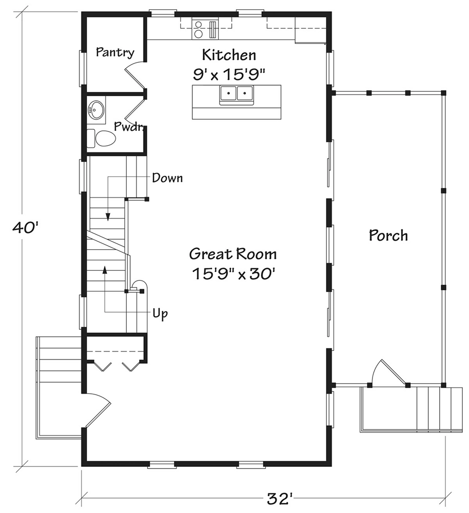 Harbor Cove Cottage Main Floor