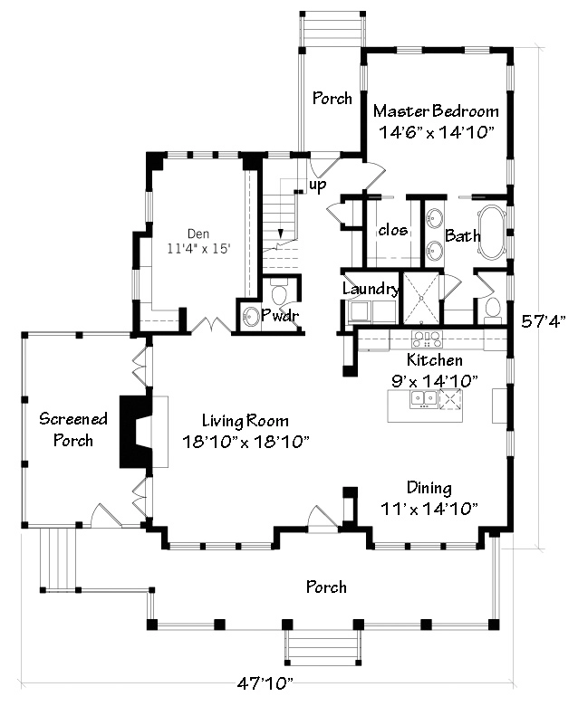 Tidewater Cottage Main Floor