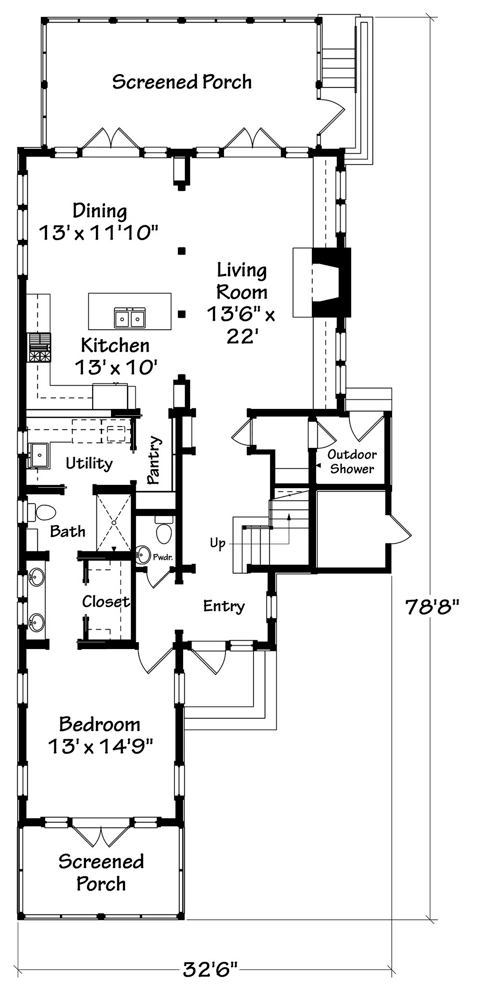 Abaco Cottage Main Floor