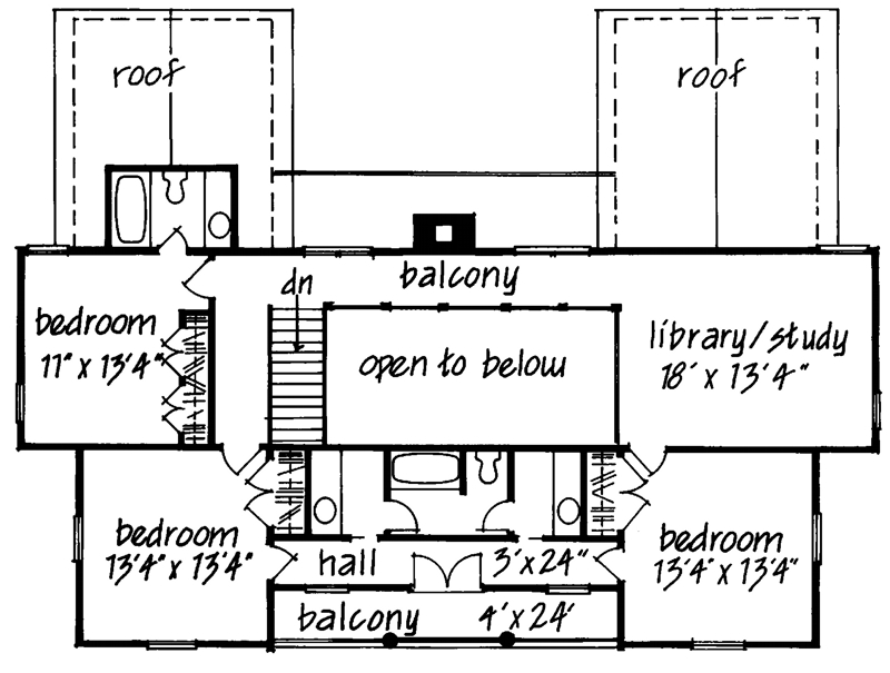 Double-Gallery House Upper Floor