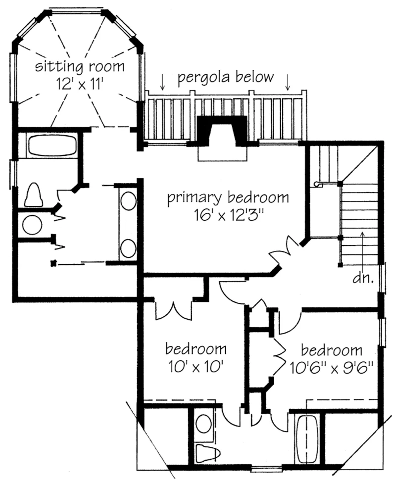 Victorian Cottage Upper Floor