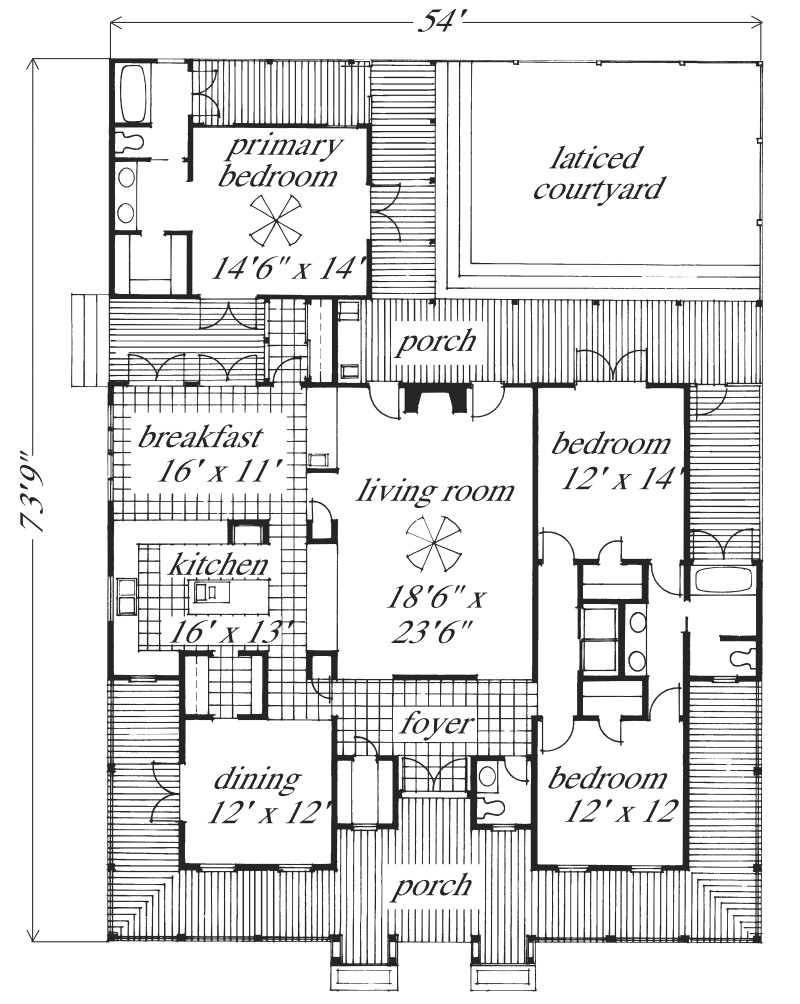 Island-Style House Main Floor