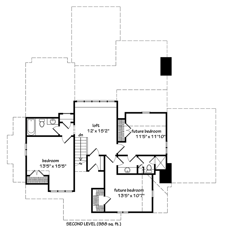 Honeymoon Cottage Upper Floor