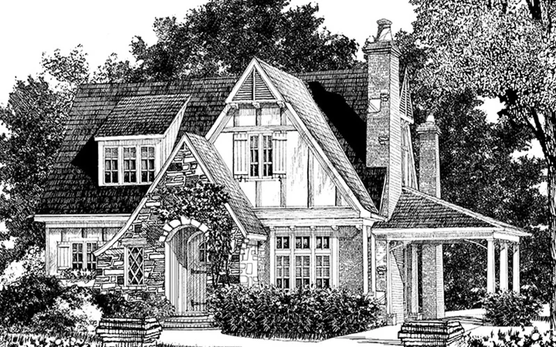 Honeymoon Cottage Front Rendering
