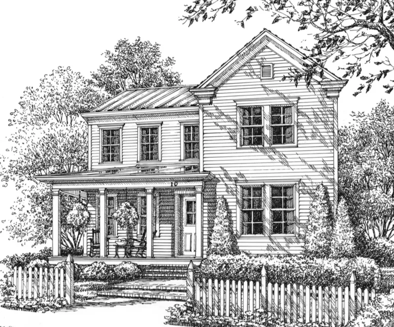 Hillsdale House Front Rendering