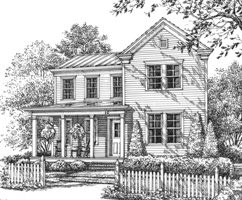 Hillsdale House Front Rendering