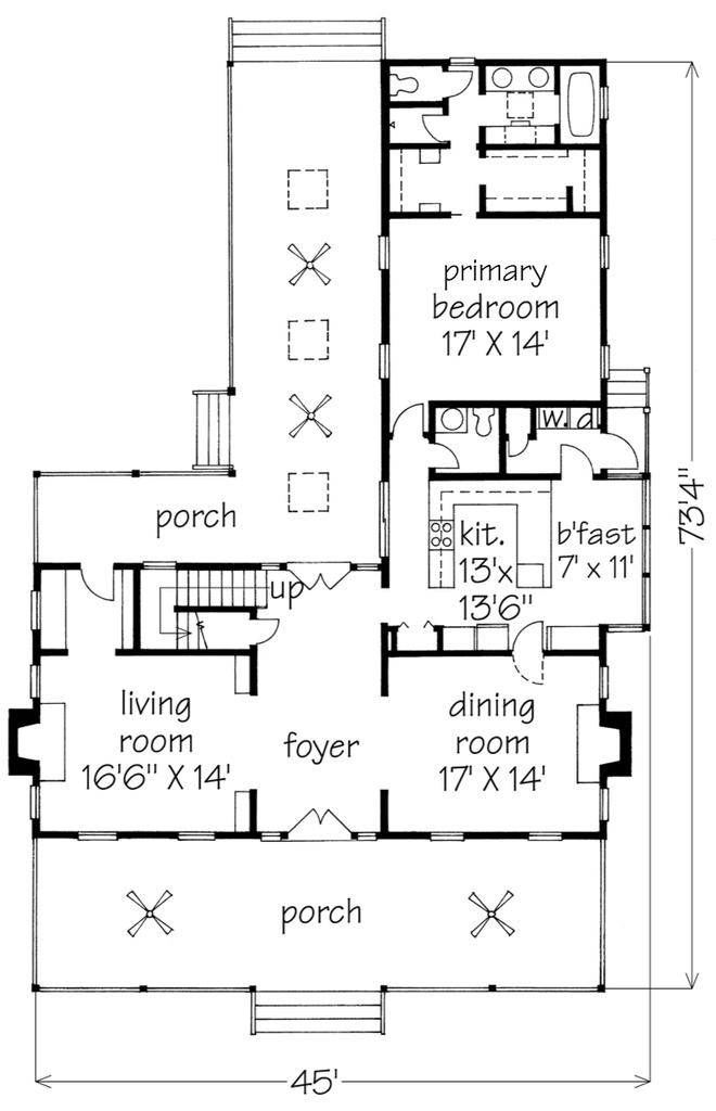 Texas-Style Farmhouse Main Floor