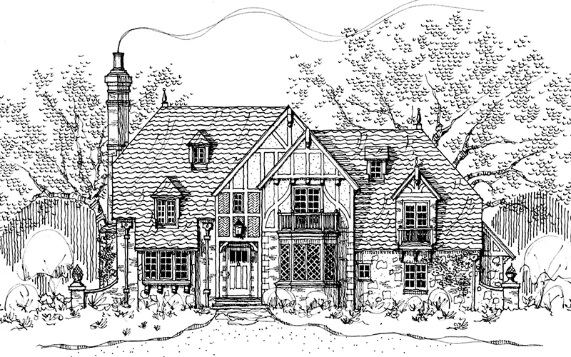Weobley Cottage Front Rendering
