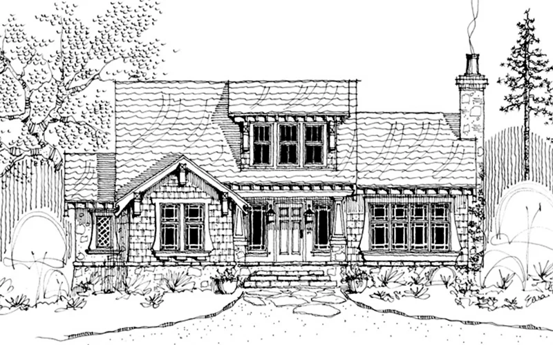 Timberline Cottage Front Rendering