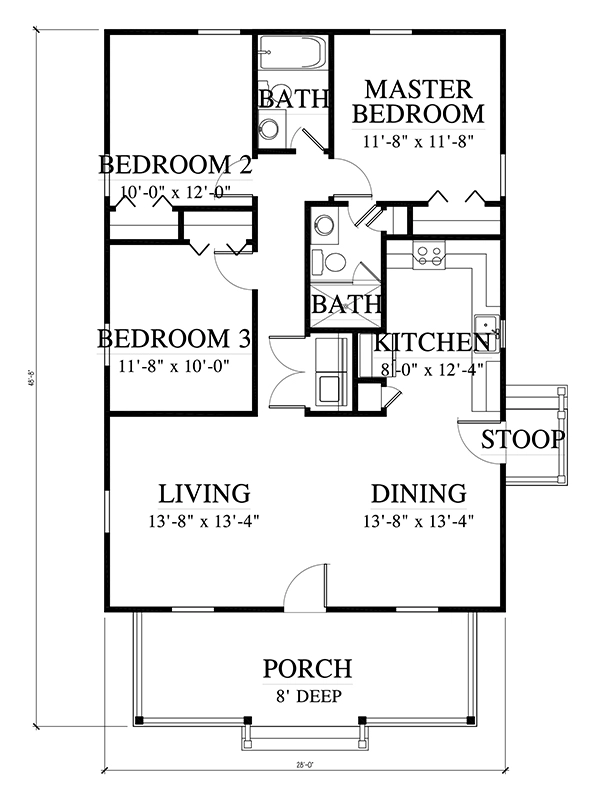 Monson Street Cottage Main Floor