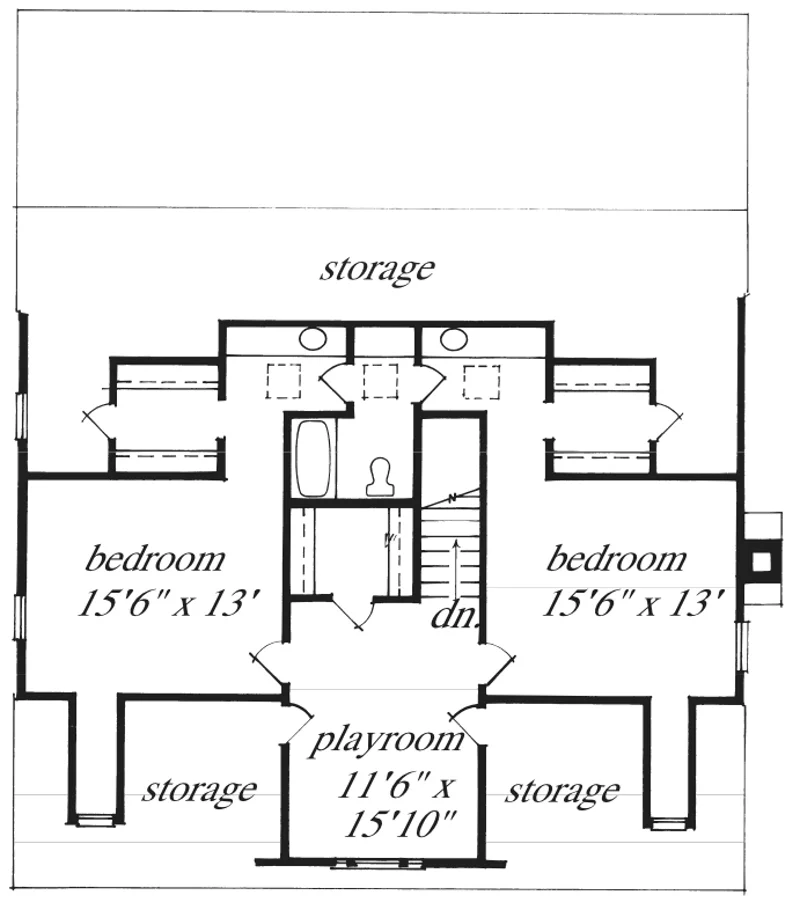 Mississippi Planters Cottage Upper Floor