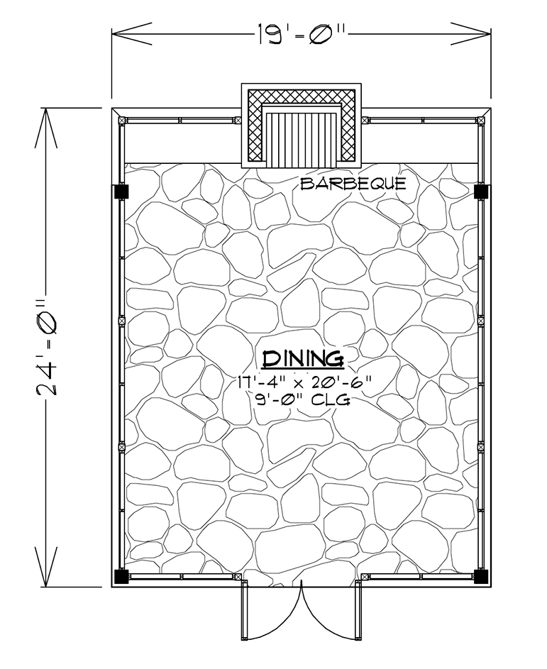 Screened Picnic Shelter Footprint