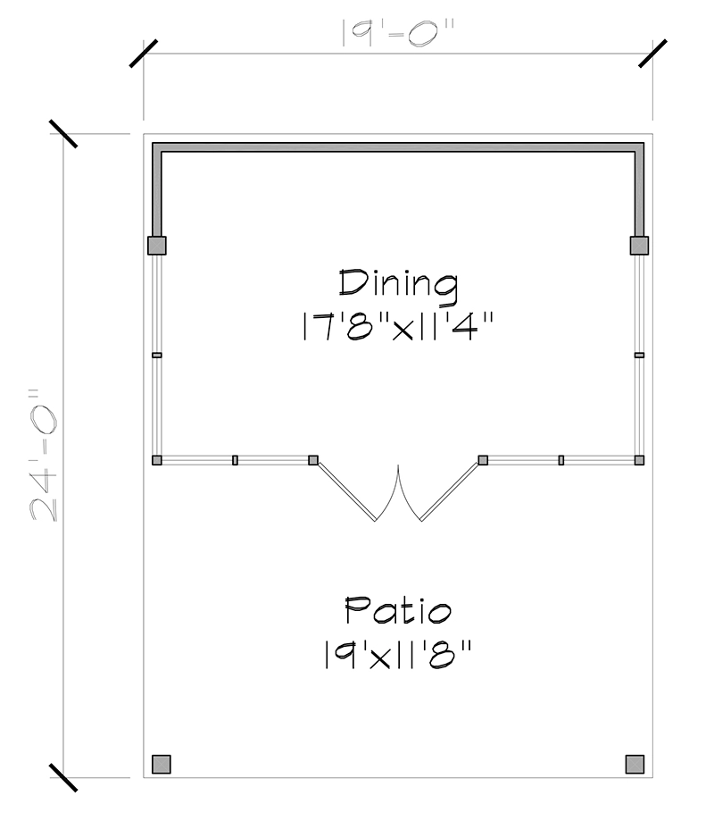 Half-Screened Picnic Shelter Footprint