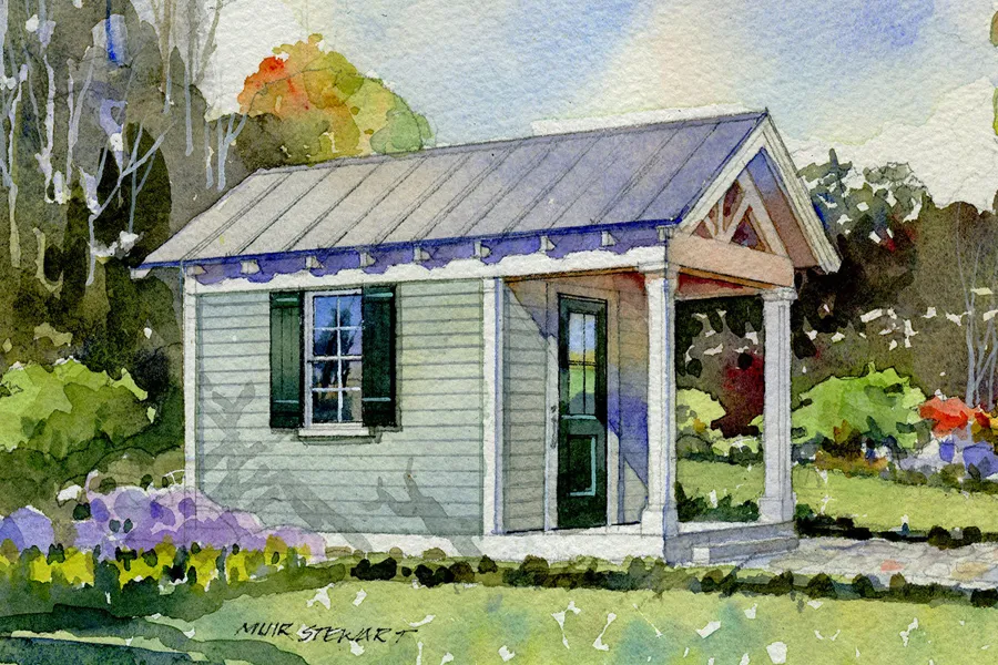 Vernacular Garden Shed Color Rendering