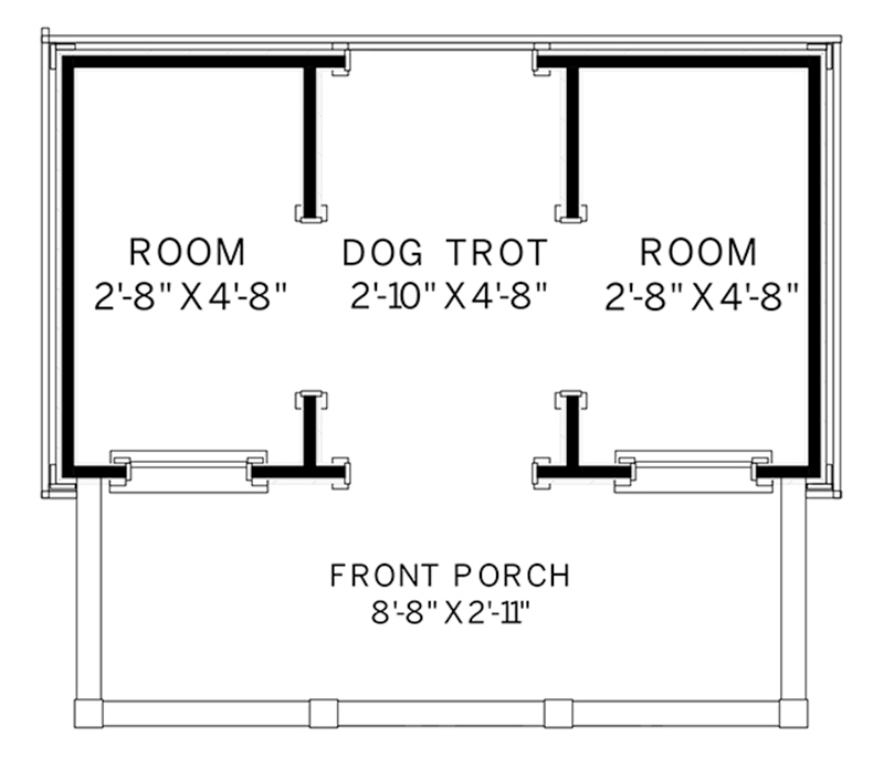 Dogtrot Doghouse Footprint