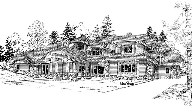 Adirondack Lodge Front Rendering