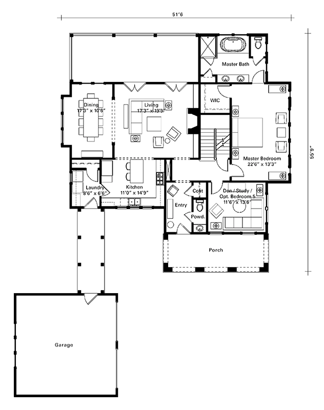 Flat Rock Cottage Main Floor