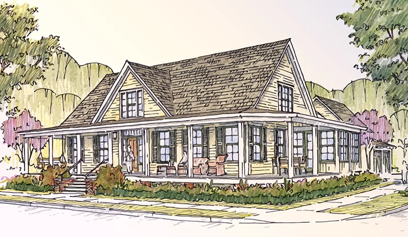 Farmhouse Revival Color Rendering Front