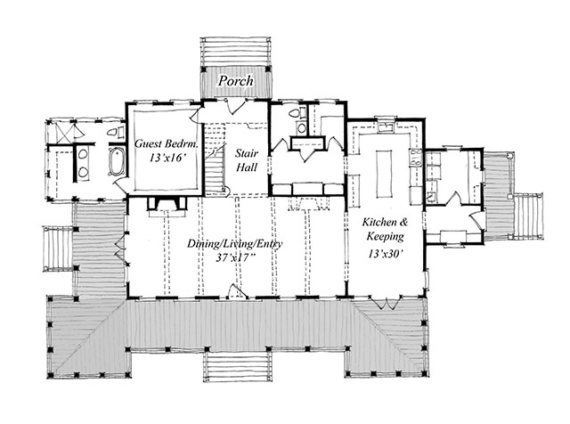 New Carolina Island House Main Floor