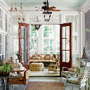 Vintage Lowcountry Photo Screened Porch