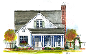 Cherry Hill Color Rendering Front, Green Shutters
