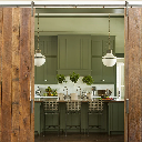 Idea House at Fontanel Photo Kitchen with Barn Doors