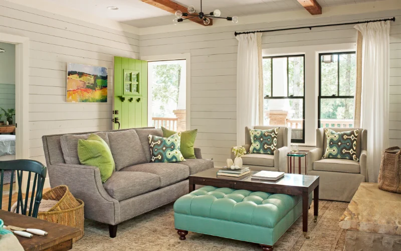 Little Blue Farmhouse Photo Living Room