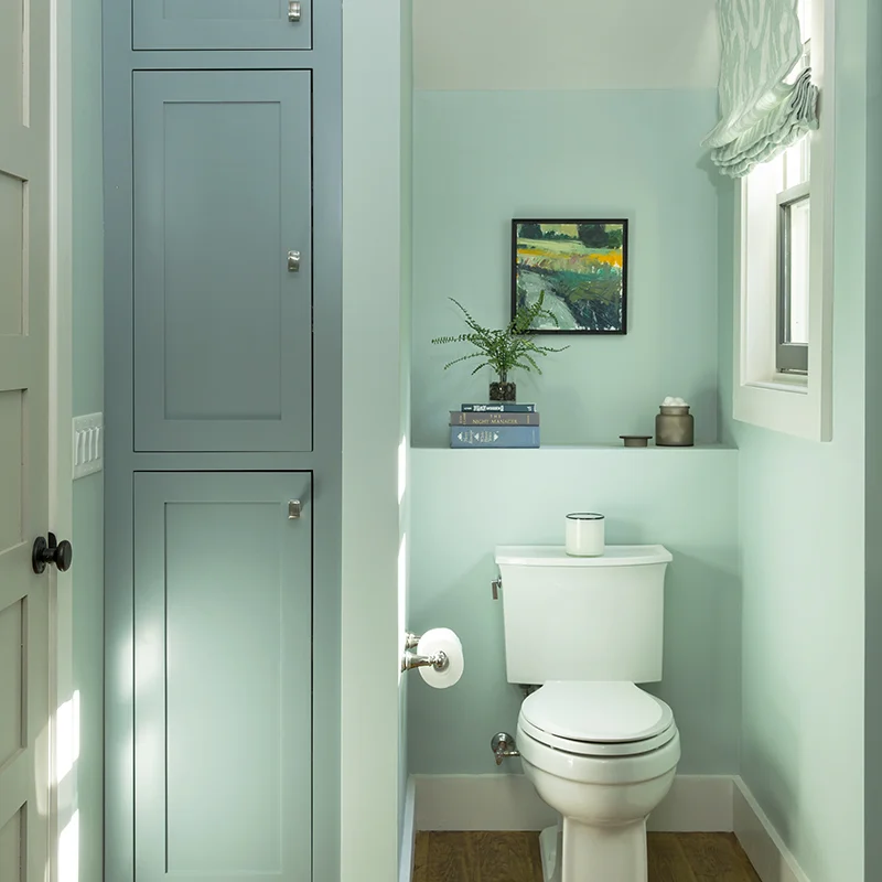 Little Blue Farmhouse Photo Powder Room