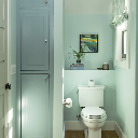 Little Blue Farmhouse Photo Powder Room