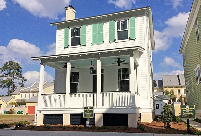 Abbey Row Cottage Photo Front, Green Shutters, Habersham