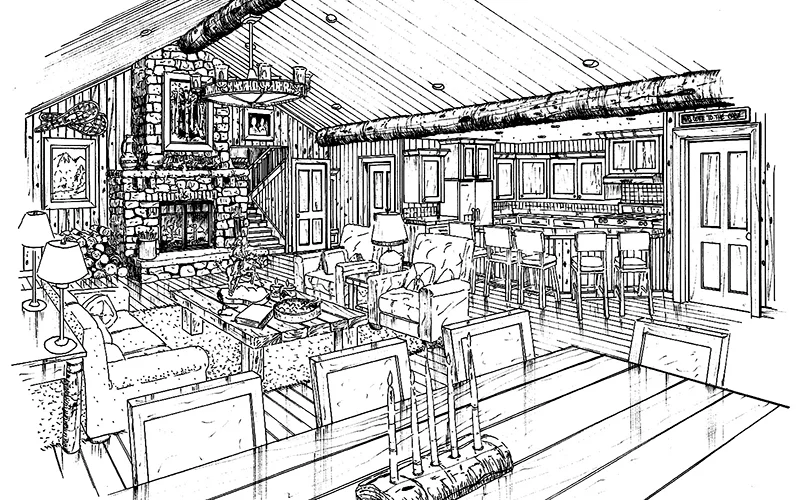 Bunkhouse II Interior Rendering