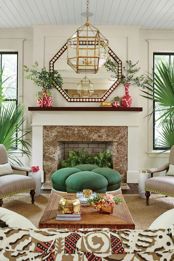 Islander Cottage Photo Living Room Fireplace