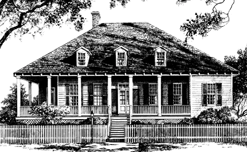 Cane River Cottage Front Rendering
