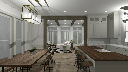 Loblolly Cottage 3D Rendering Entry to Kitchen