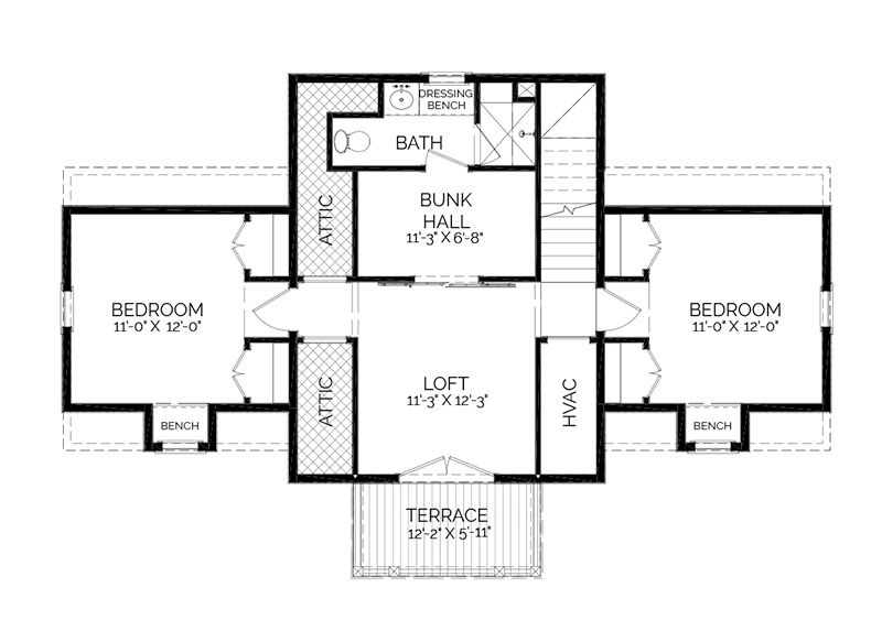 Evergreen Cottage Upper Floor