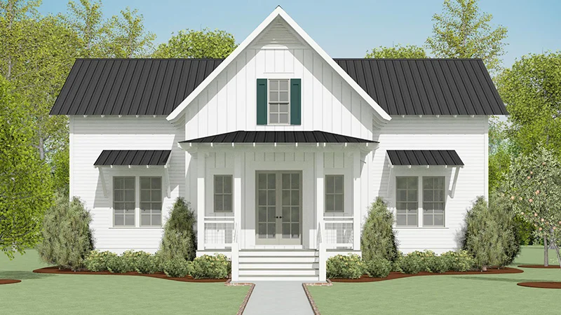 Evergreen Cottage 3D Color Rendering Front